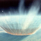 Artist’s impression of a large asteroid impact.